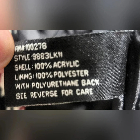 Last Kiss - Plaid Blazer- EUC - Red, Black and White Houndstooth Pattern, Size L - Picture 5 of 12